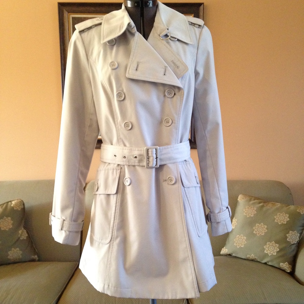 Esprit Double Breasted Belted Classic Trench Coat